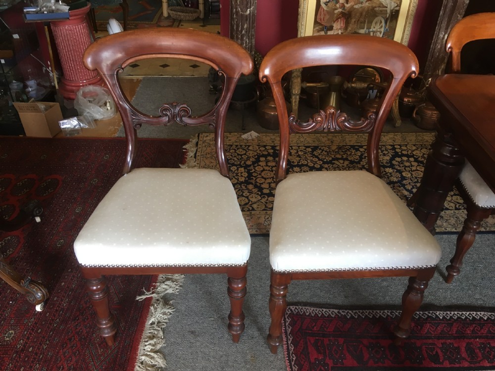 Matched Set of 12 Victorian Mahogany Dining Chairs