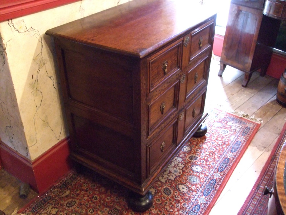 Queen Anne Period Oak Chest of Drawers C.1700 View II