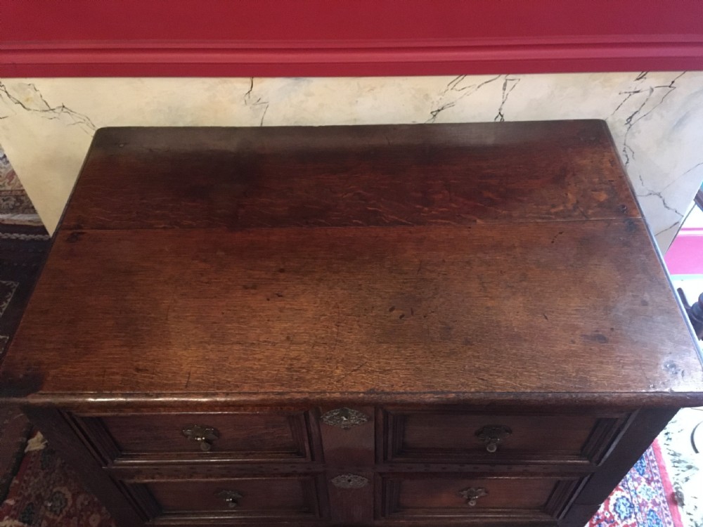 Queen Anne Period Oak Chest of Drawers C.1700 View IV