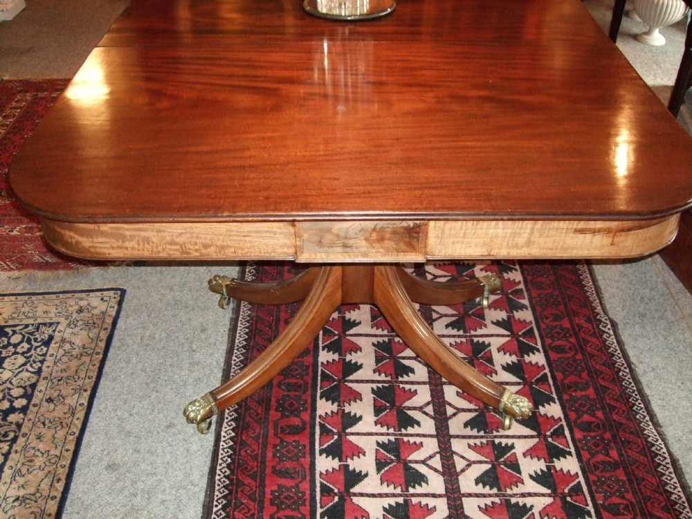 Regency Mahogany 2 Pillar Dining Table  View II