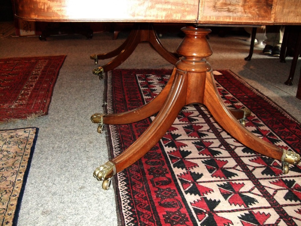 Regency Mahogany 2 Pillar Dining Table  View III