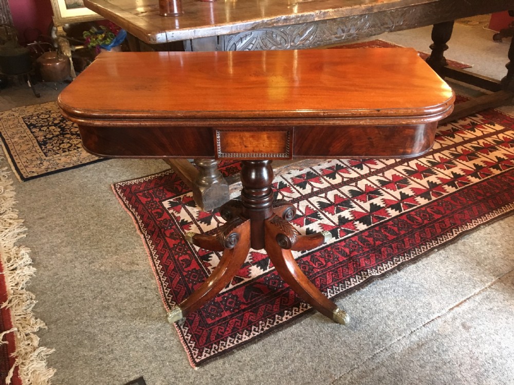 Regency Mahogany Fold Over Tea Table C.1820