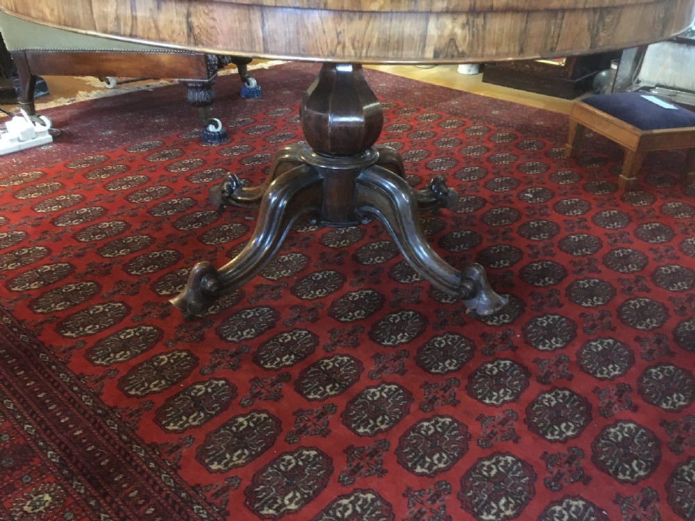 19th Century Rosewood Tilt Top Pedestal Dining Table View II