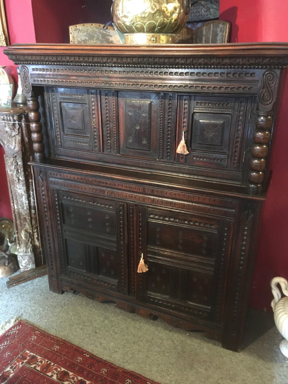 Early 18thC Oak Court Cupboard
