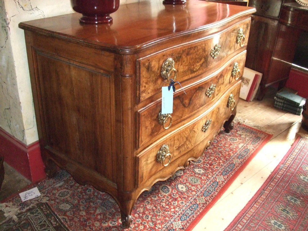 Fine French  18thc Walnut Commode Original Brasses View II