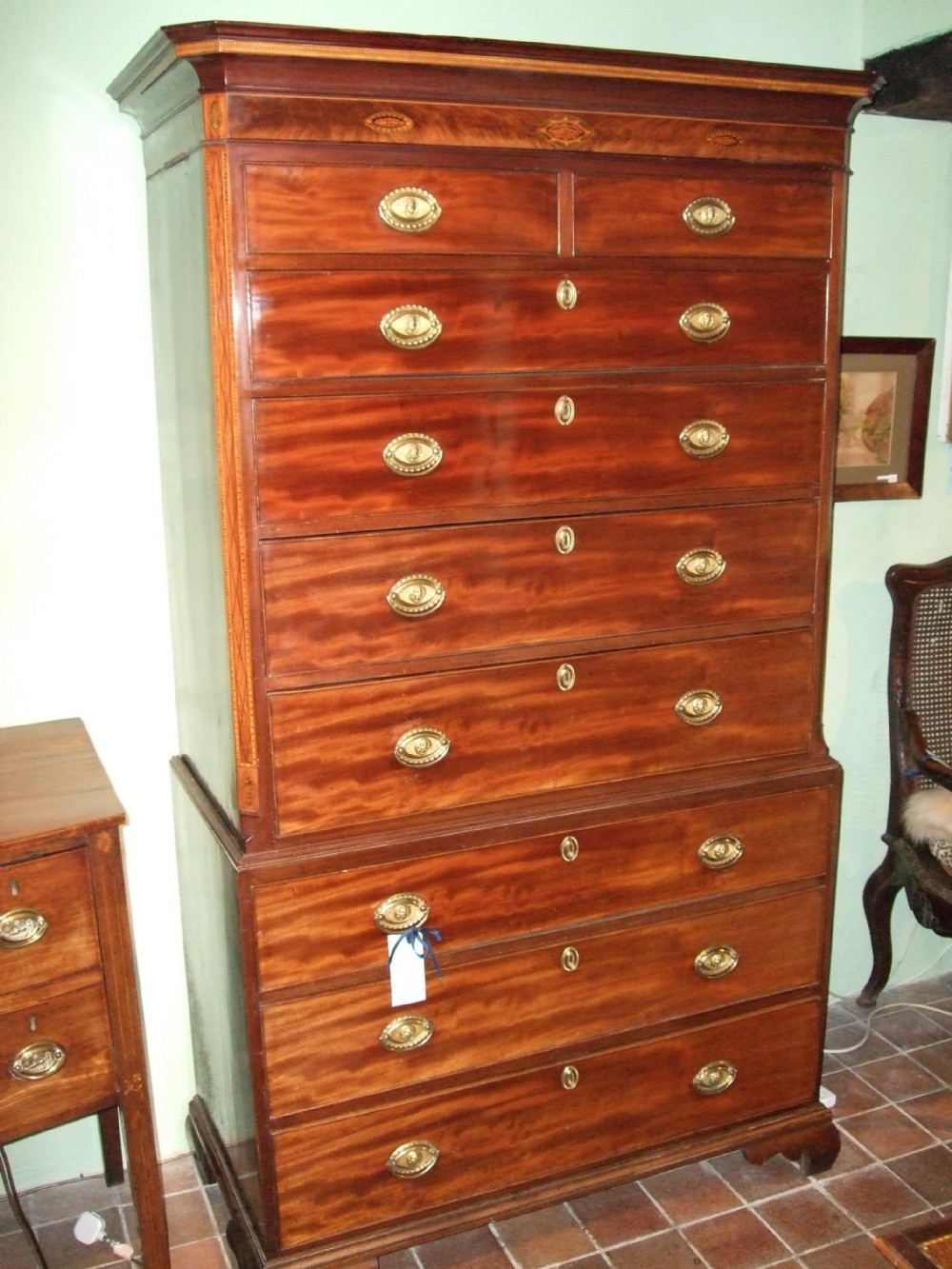 Fine 18thc Mahogany Chest on Chest
(Chanel Islands)