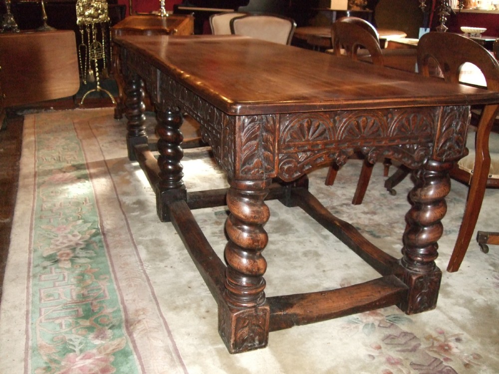 19thC Oak Refrectory Table View II