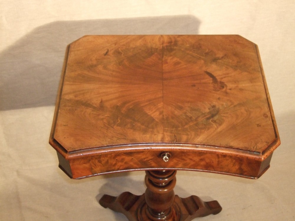 19thC Mahogany Work table with Fitted Interior View III