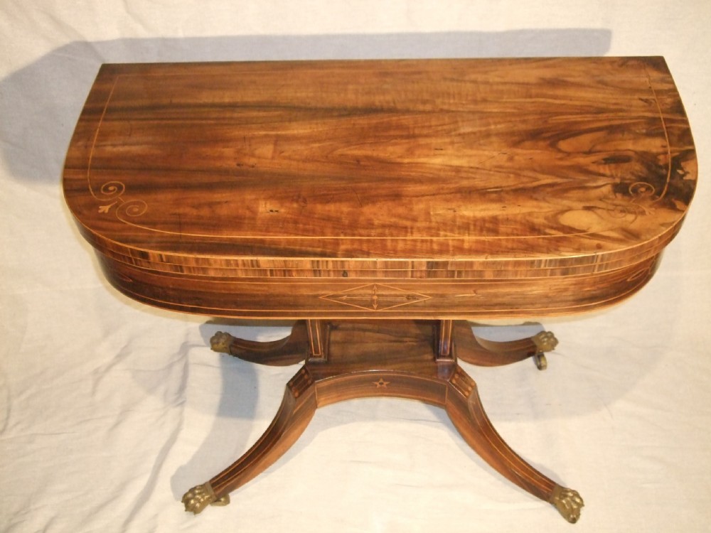 Superb & Rare Regency period Coromandel Card Table