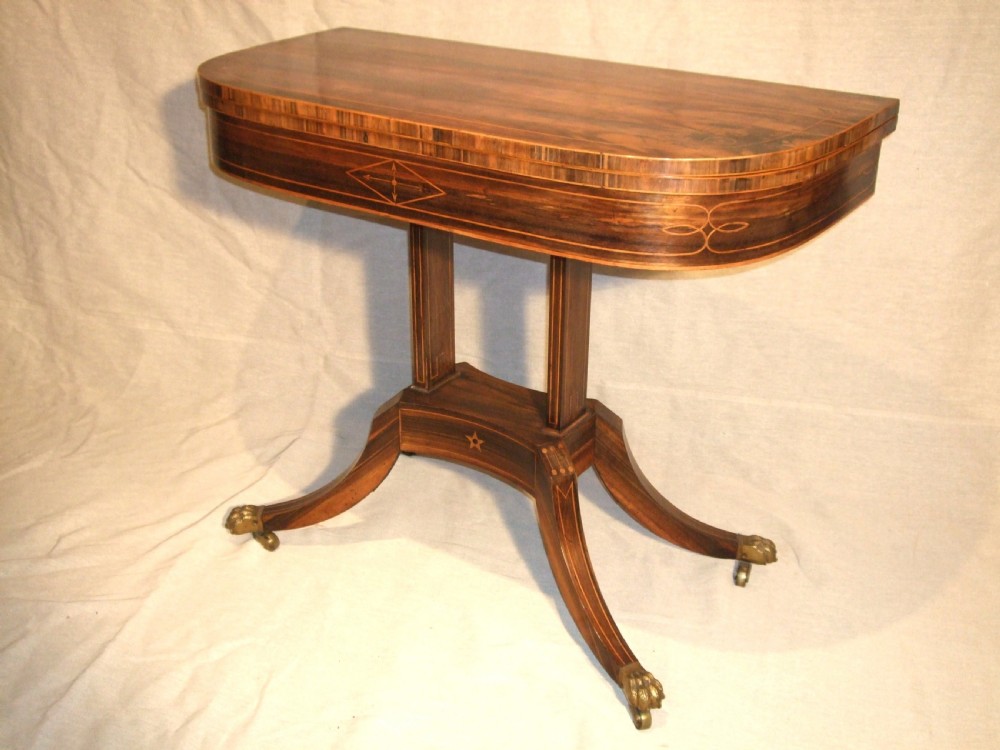 Superb & Rare Regency period Coromandel Card Table View II