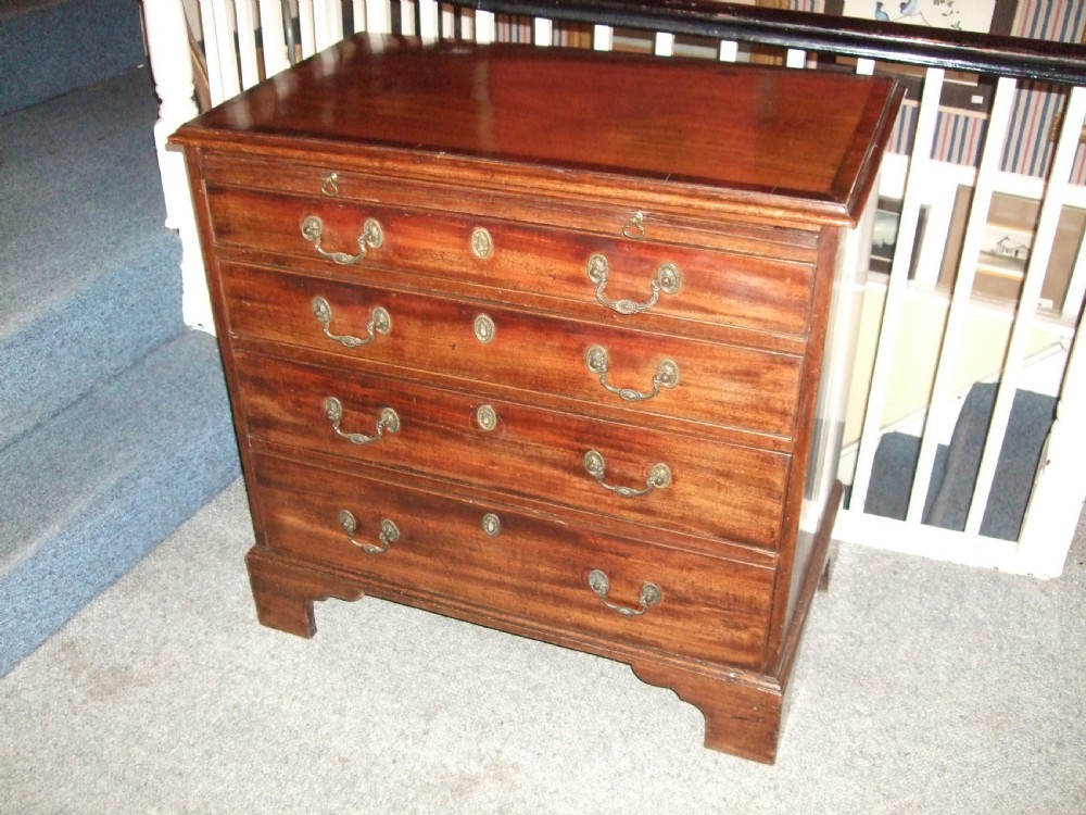 18thC Mahogany Chest with Brushing Slide View II