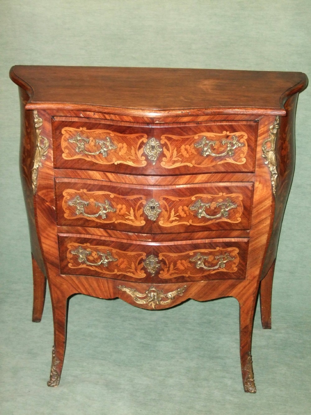 19thC French Inlaid Kingwood Small Chest