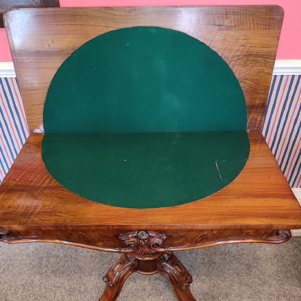 Victorian Walnut Card Table View III
