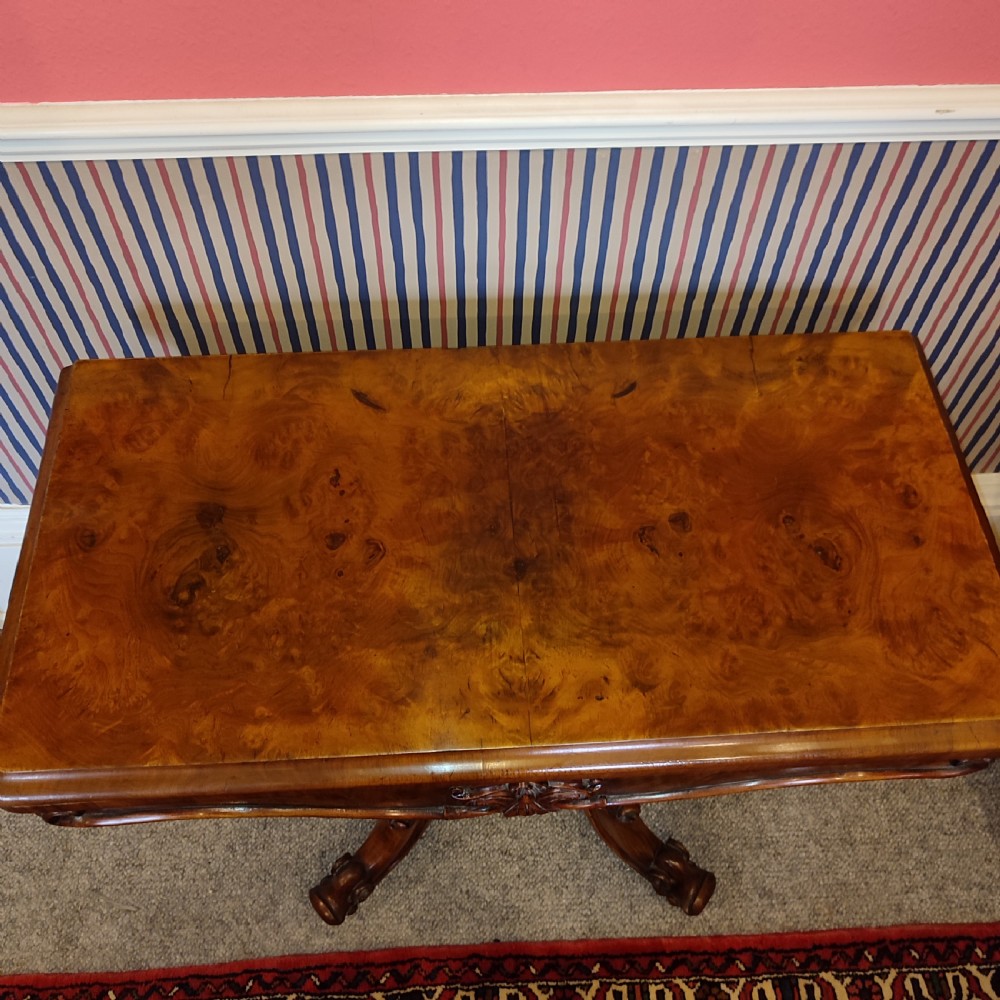 Victorian Walnut Card Table View IV