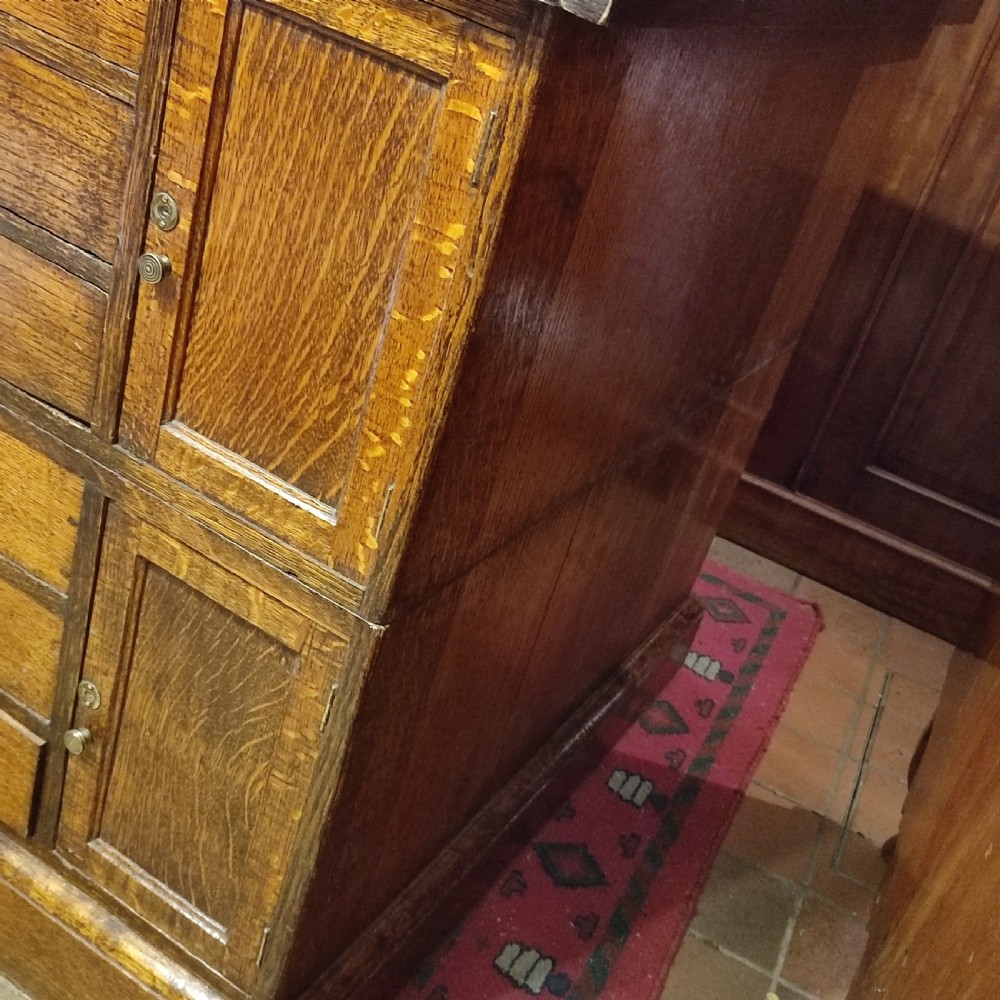 19thc Oak Plan or Architects Chest View V