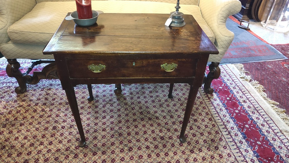 Mid 18thC Oak Lowboy with Drawer