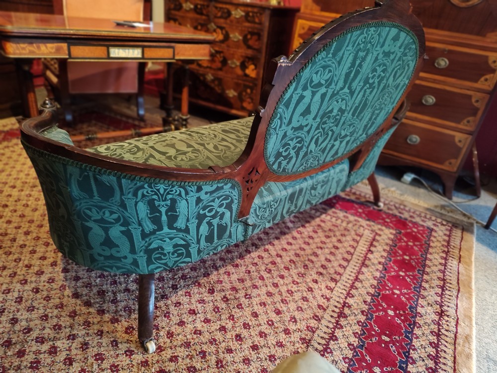 Victorian Simulated Rosewood Sofa with Carved Decoration. View IV