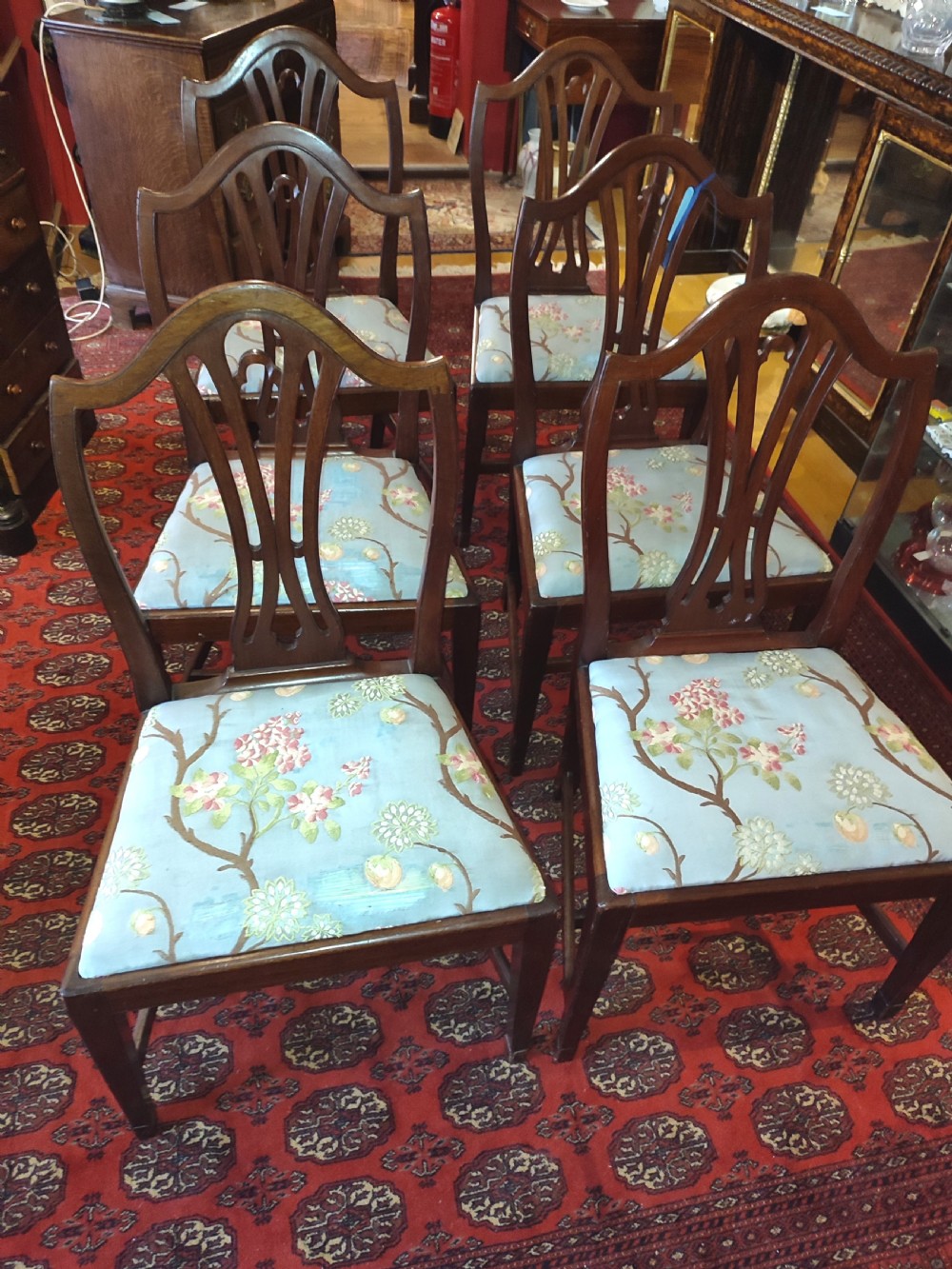Set of Six George 3rd Mahogany Dining Chairs View II