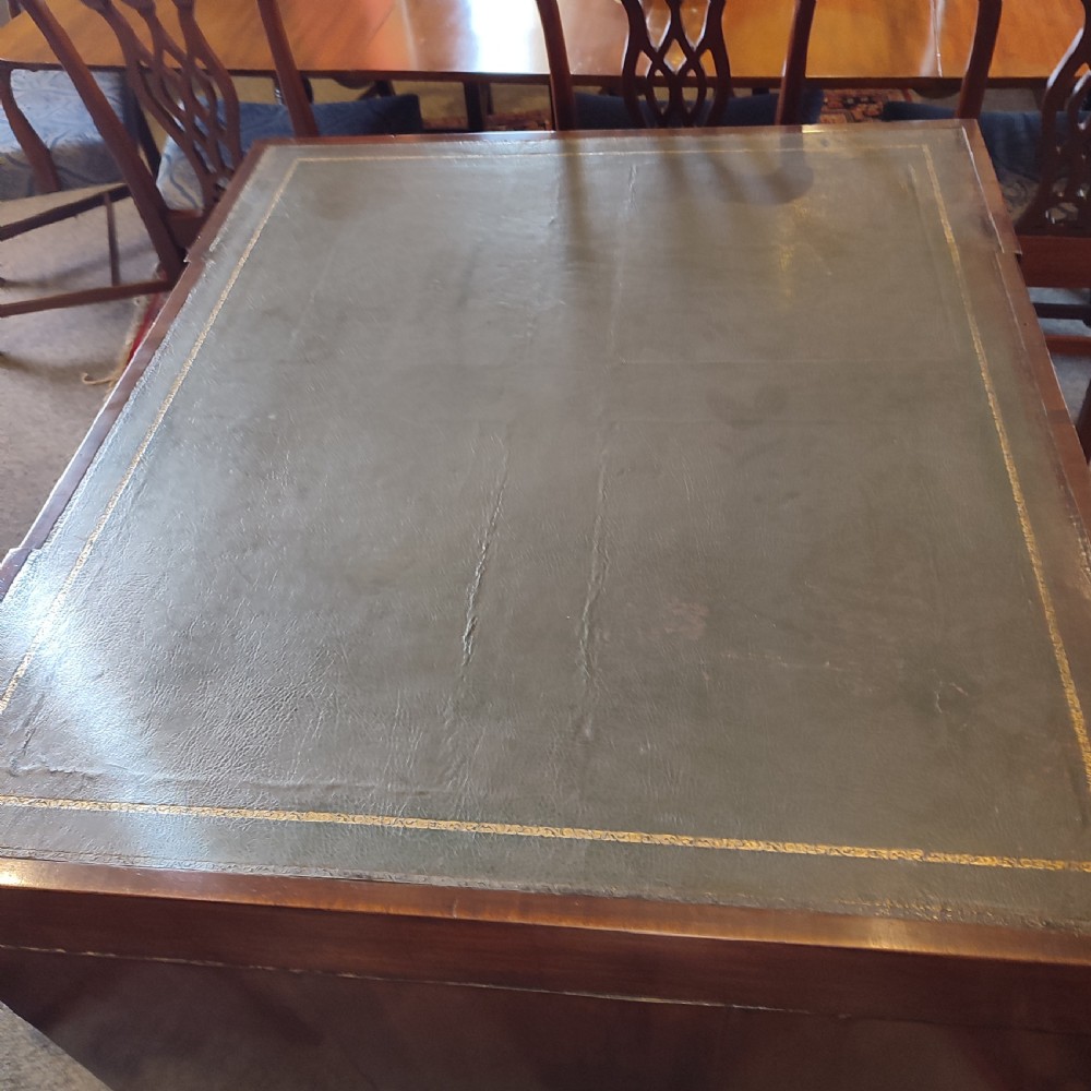 Regency Period Partners Desk in Mahogany View IV