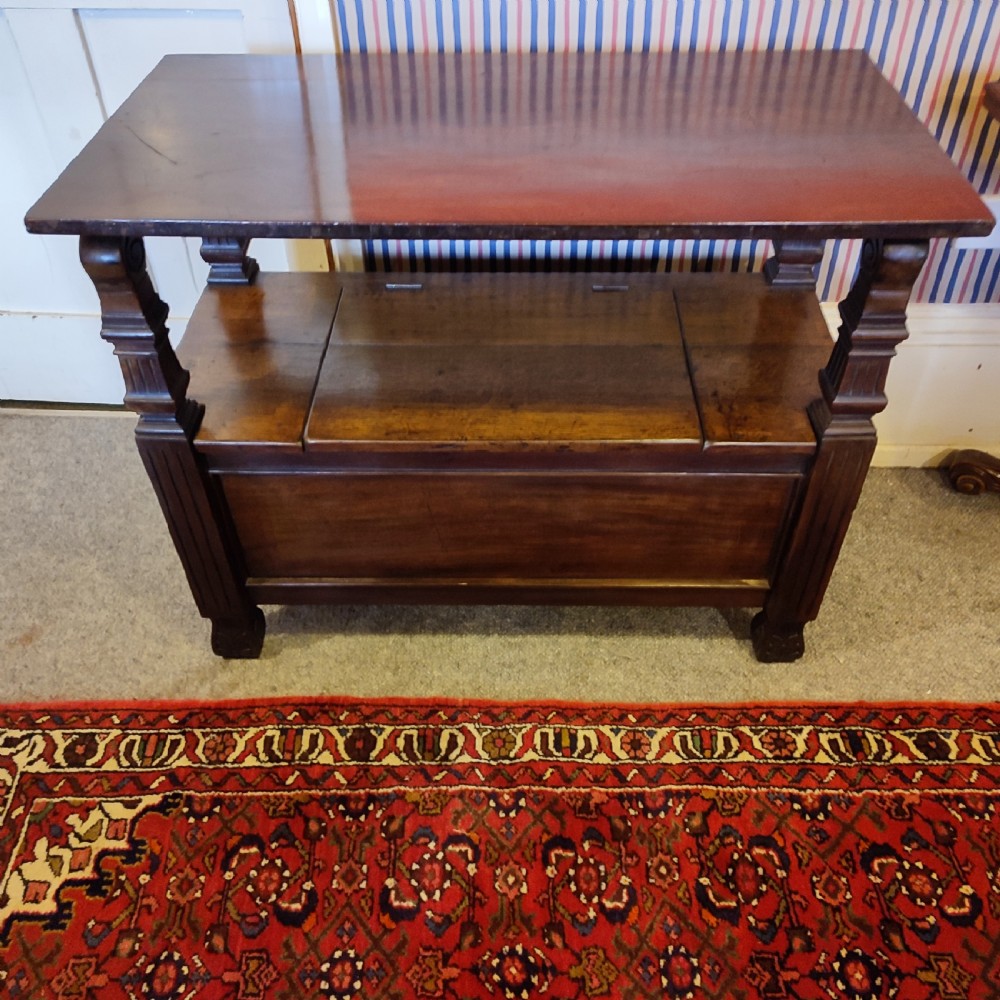 Edwardian Mahogany Monks Bench