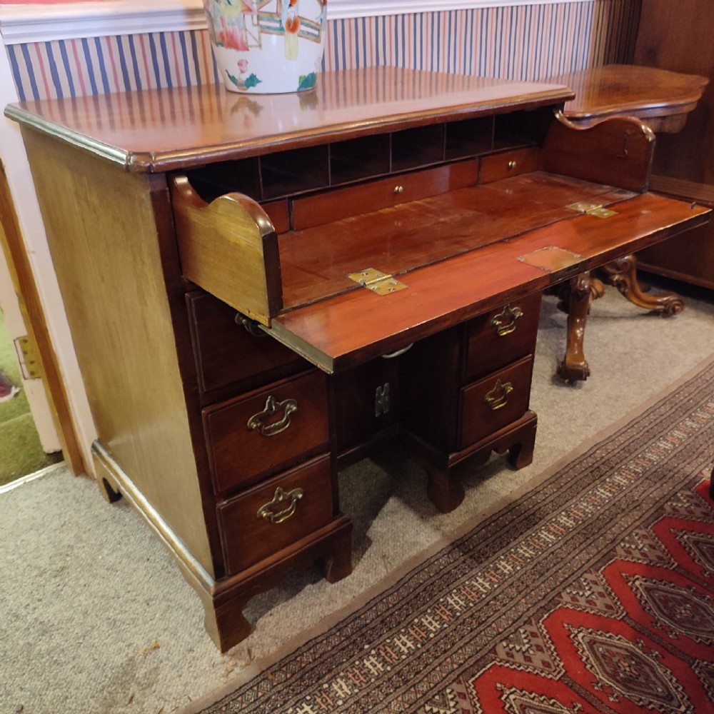 George 11 Mahogany Kneehole Secretaire Desk C.1720 View II