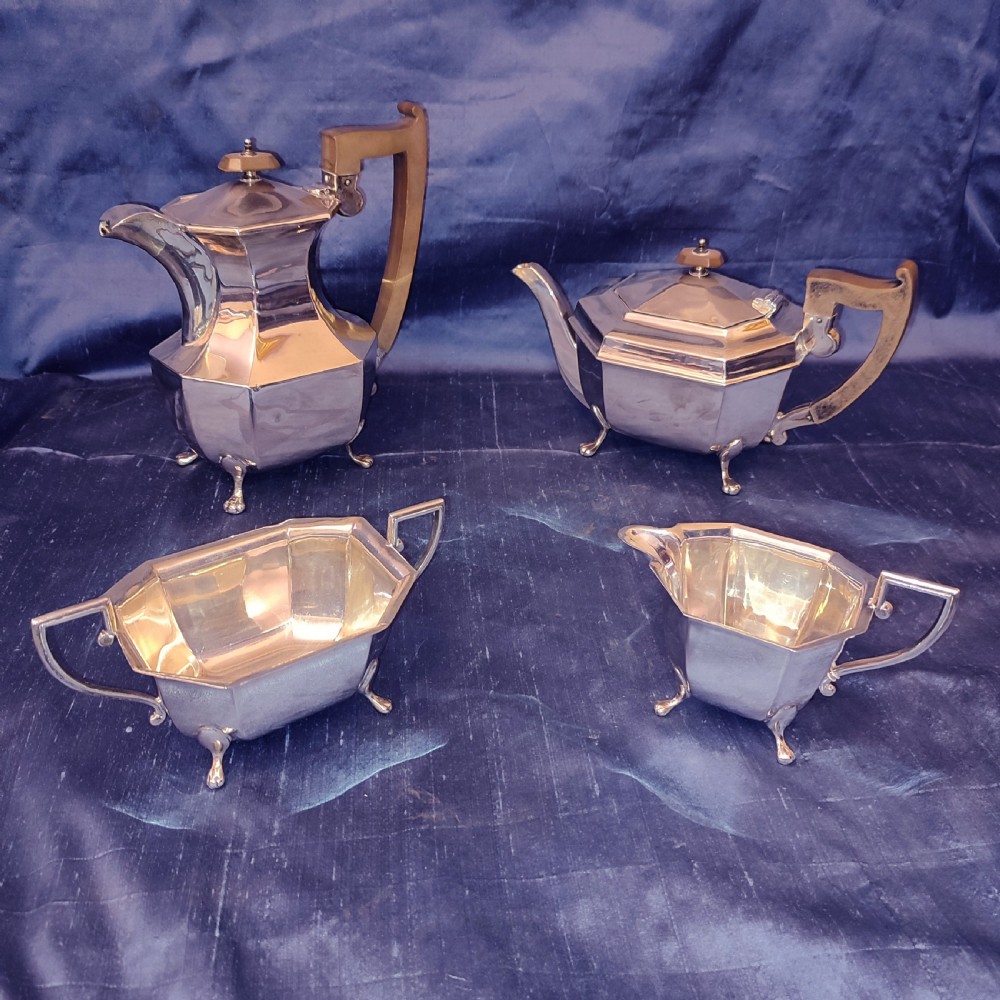 4 Piece Silver Tea Service C.1934 Sheffield