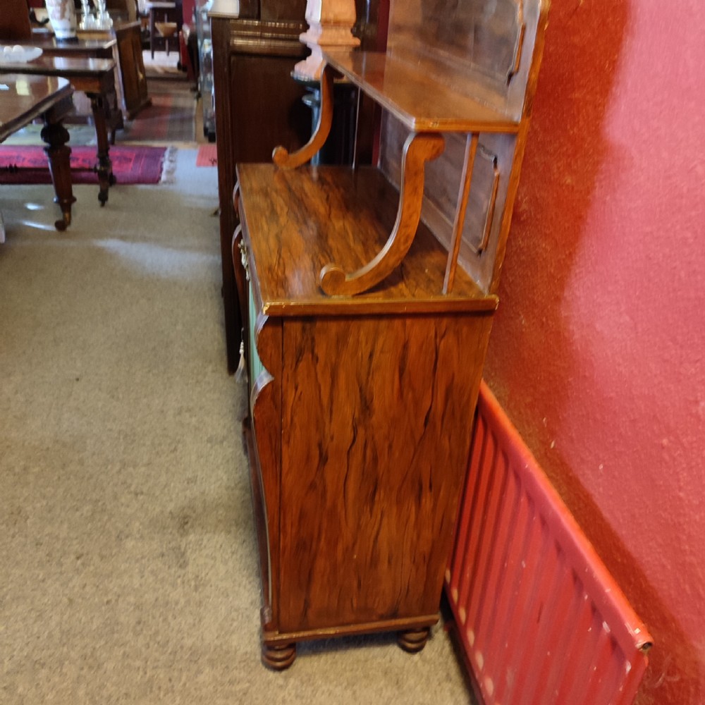 Rare Regency Period Simulated Rosewood Chiffonier View III