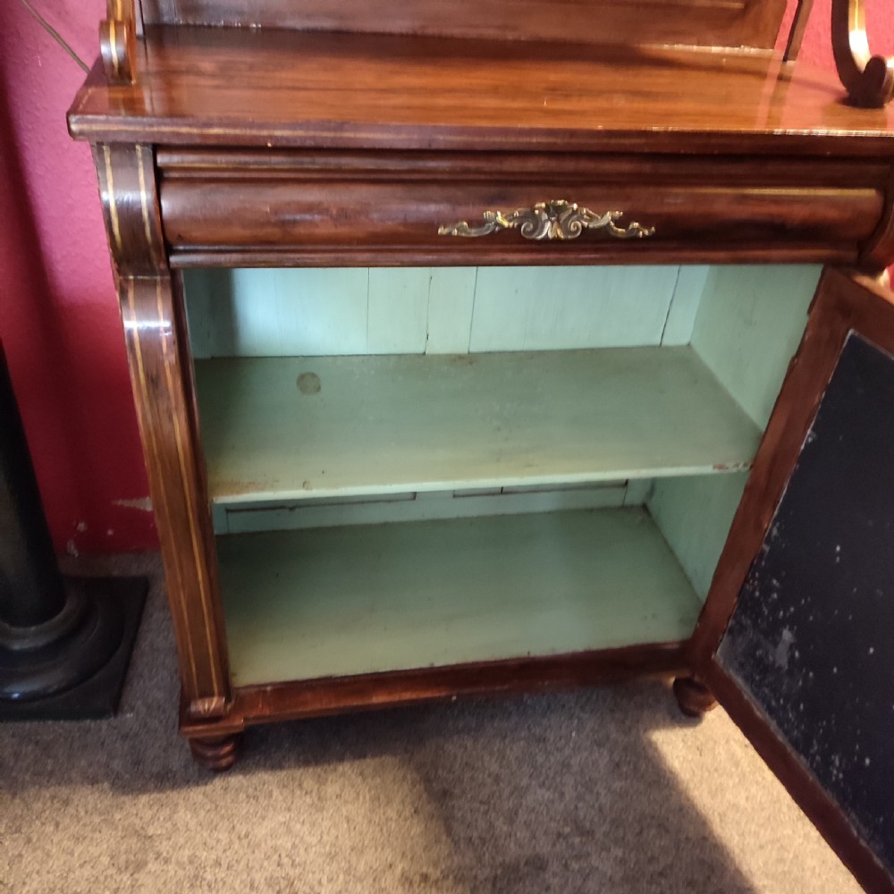 Rare Regency Period Simulated Rosewood Chiffonier View V