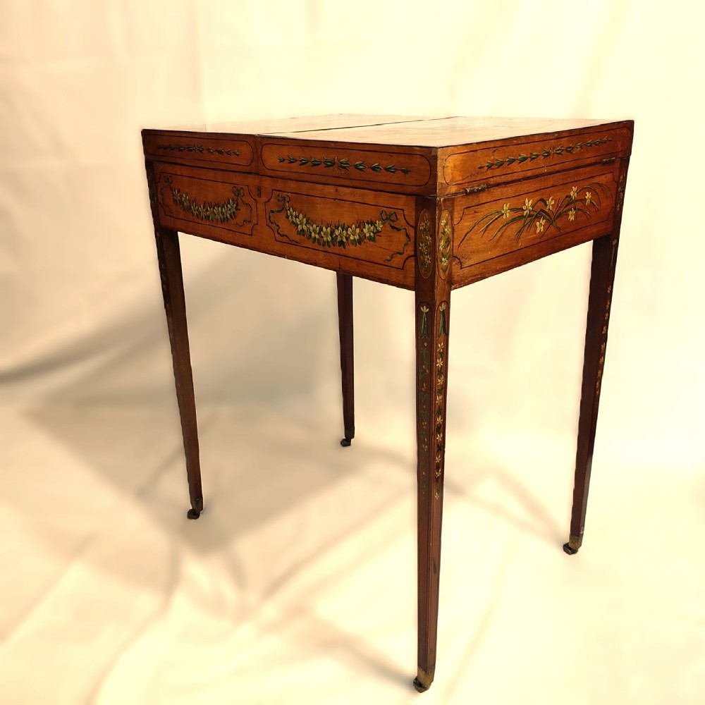Fine Quality George 3rd Satinwood & Painted Work Table