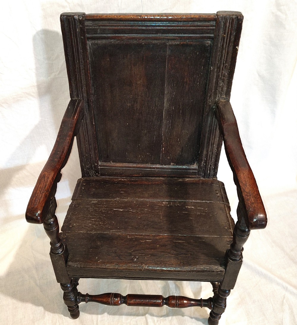 17thC Oak Wainscott Chair View III