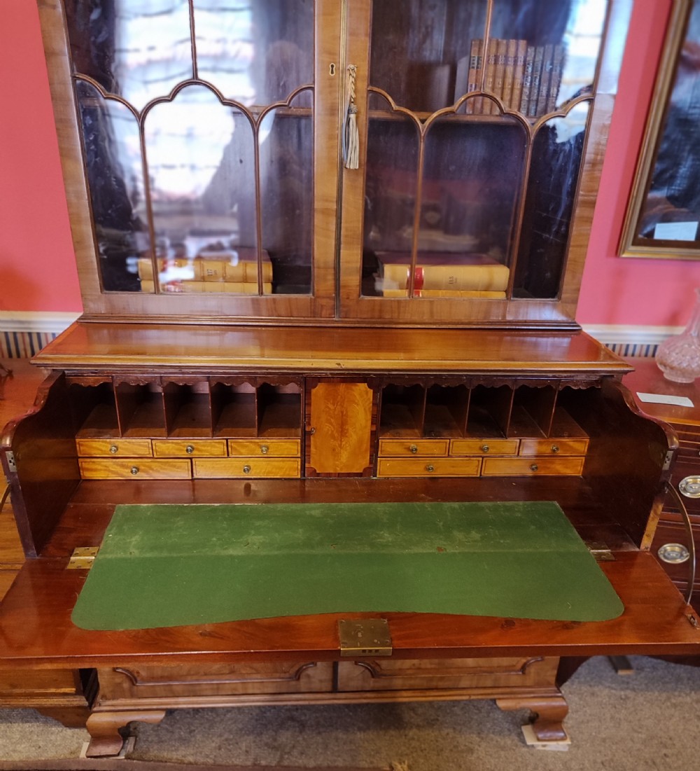 18thC Mahogany Secretaire Bookcase View II