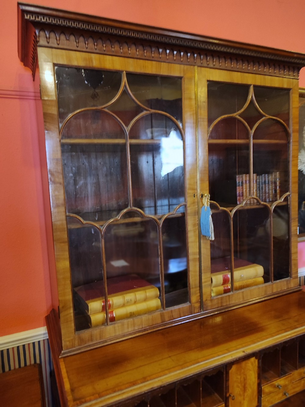 18thC Mahogany Secretaire Bookcase View IV