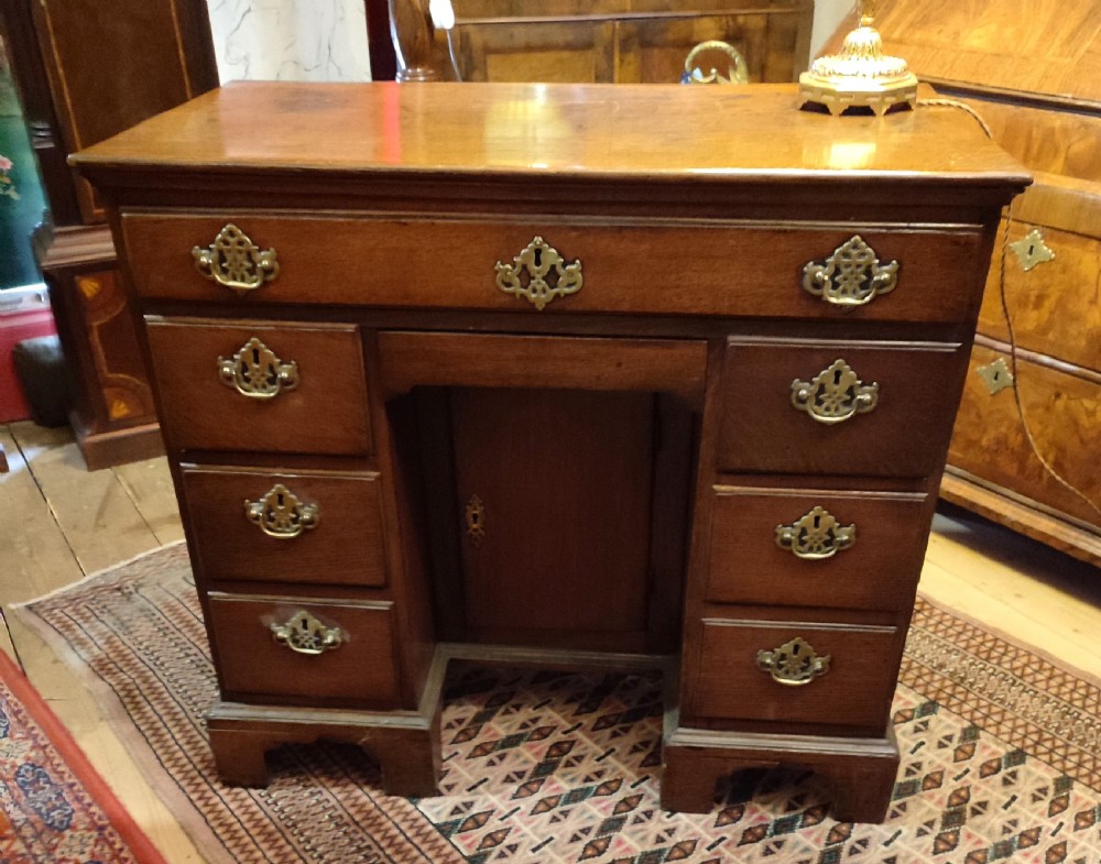 18thc Oak Kneehole Desk View II
