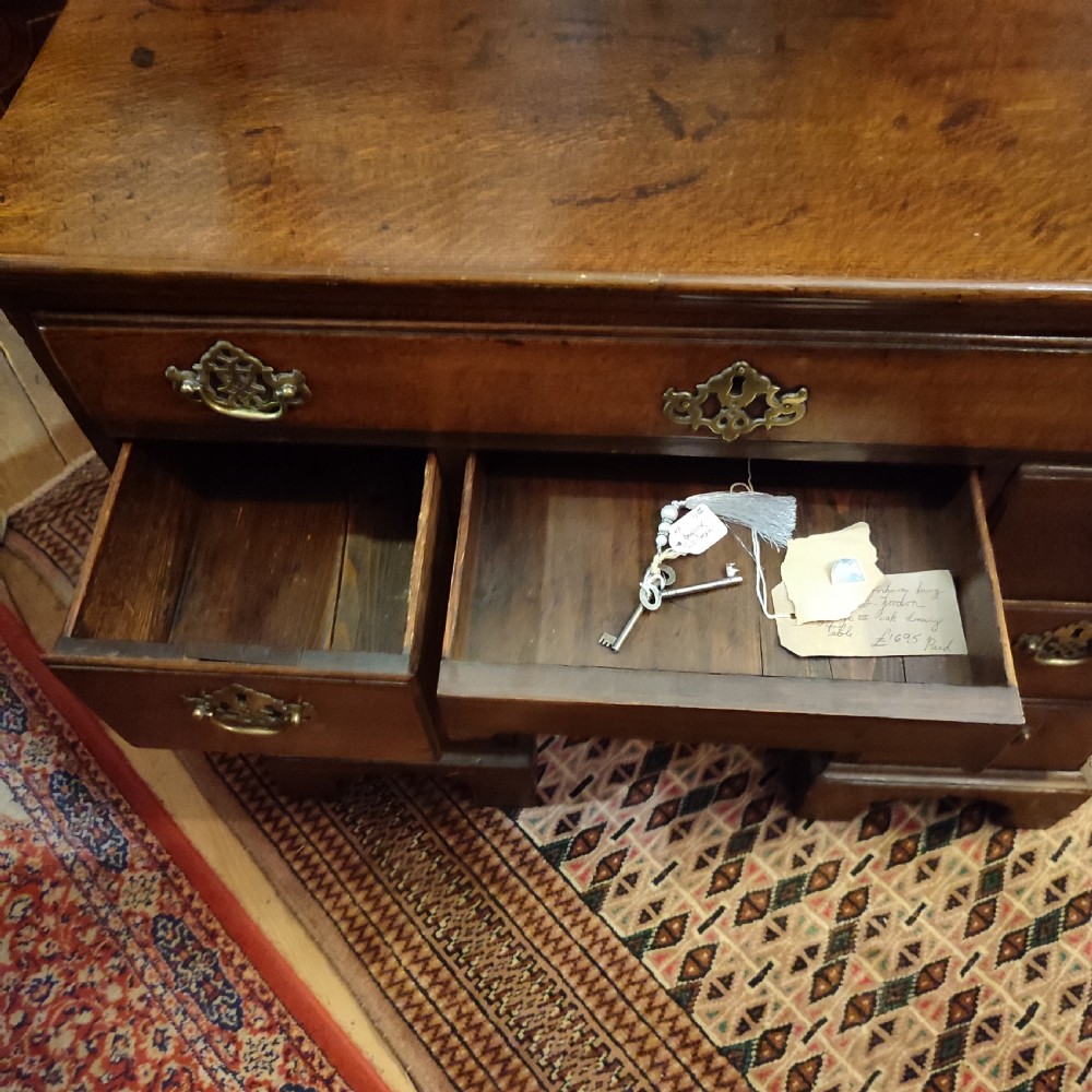 18thc Oak Kneehole Desk View III
