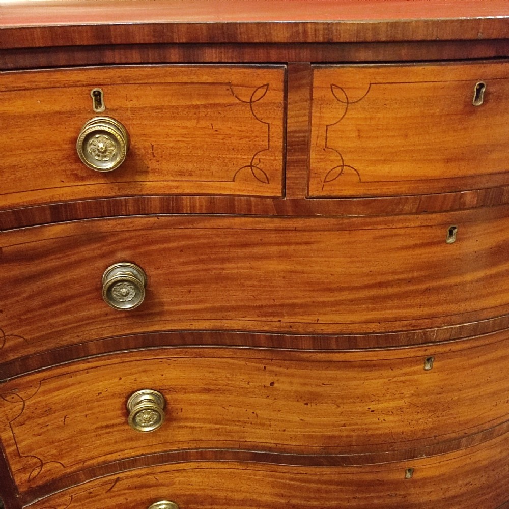 Regency Period Serpentine Mahogany Chest View IV