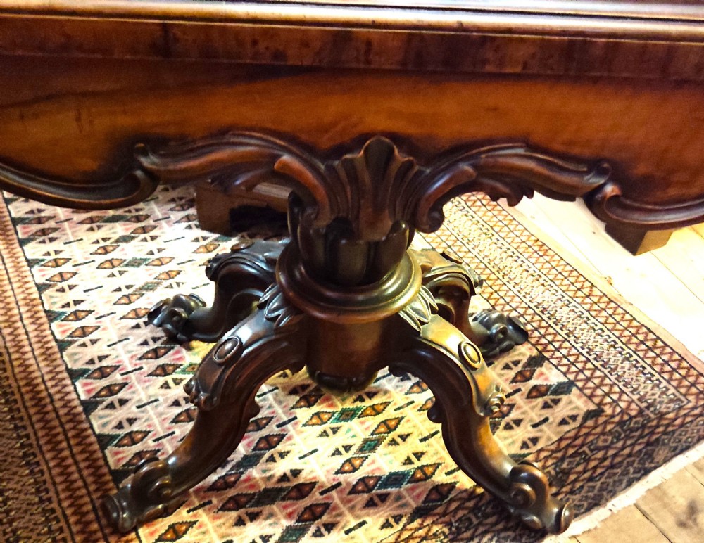 19thc Floral Inlaid Card Table View II