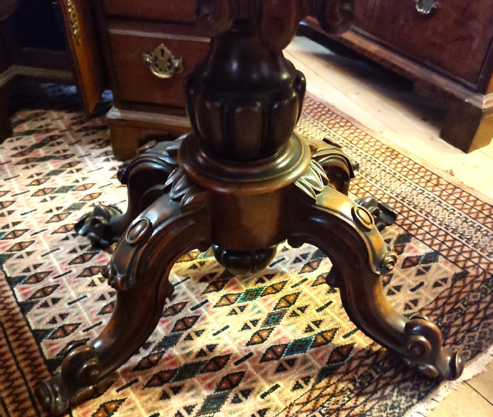 19thc Floral Inlaid Card Table View III