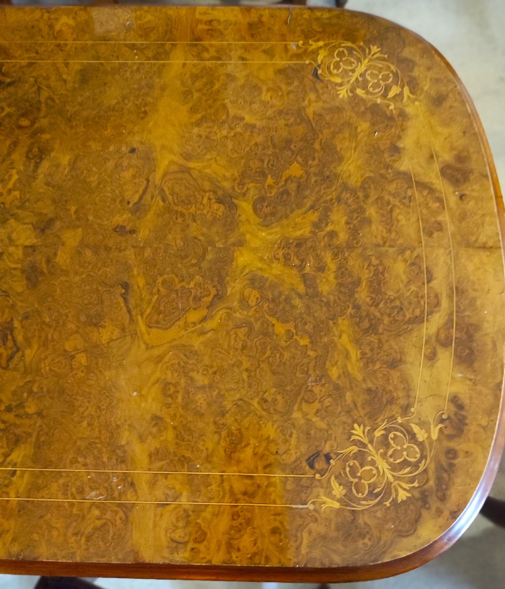 19thc Inlaid Burr Walnut Centre Table View III