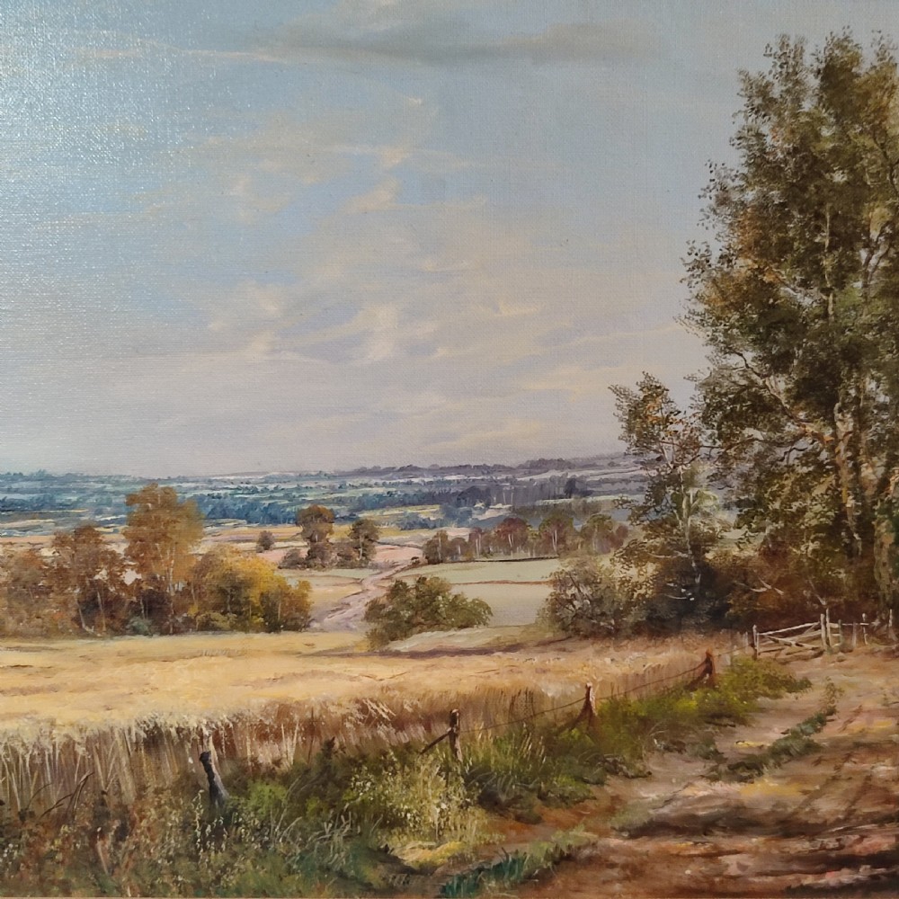 Oil on Canvas Country Scene Signed P Bradshaw 20thC View III