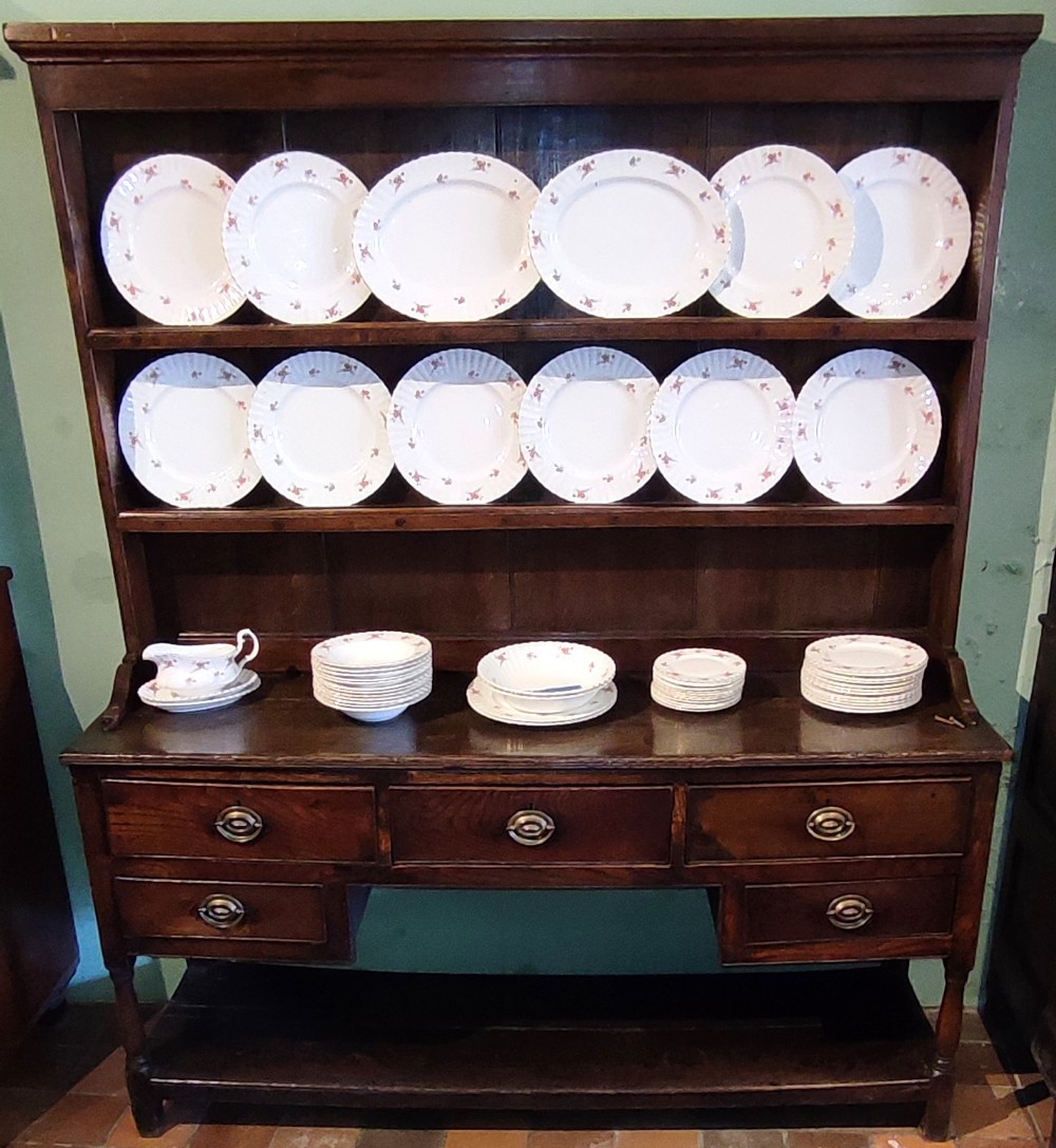 18thc Oak Dresser & Rack