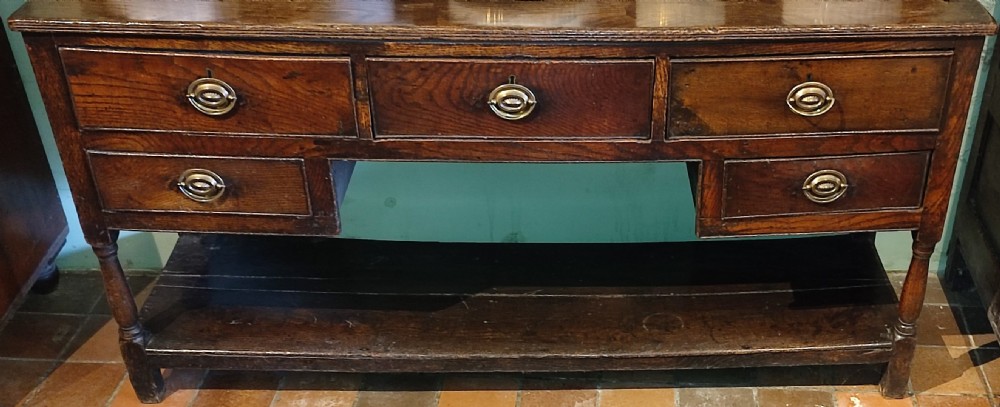 18thc Oak Dresser & Rack View IV