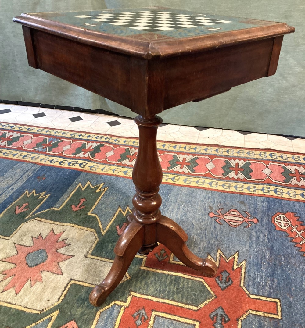 Masonic Chess Board 19thc Table View IV
