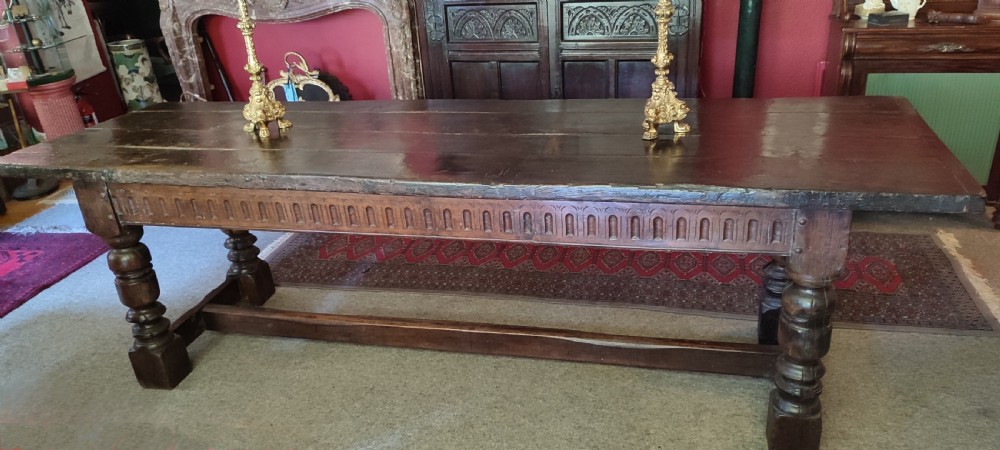Tudor Period c.1590-1630 Oak Refectory Original Top to Base