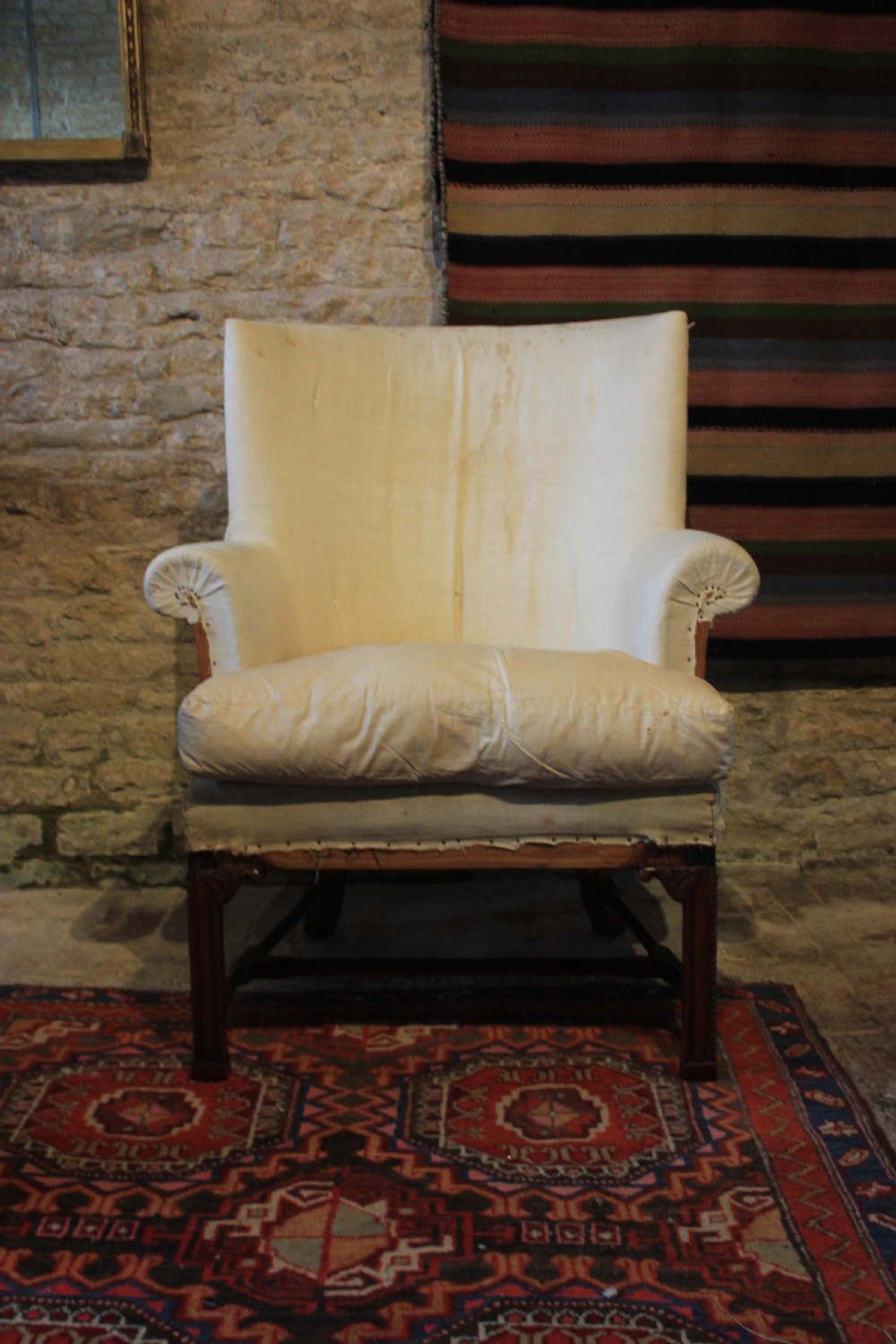 A deep seated Federal barrel back armchair View III