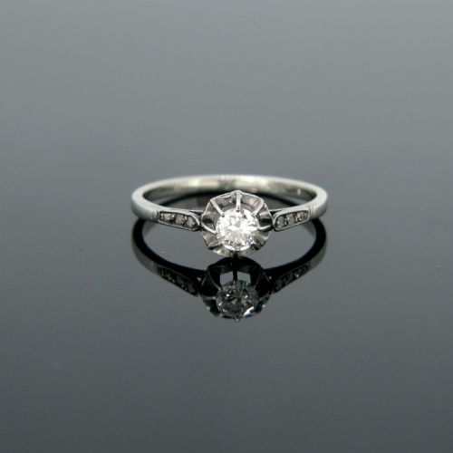 fig 1. Art Deco Diamond Ring, Platinum and 18kt White Gold, France