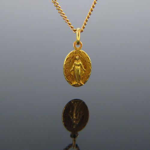 Vintage Religious Virgin Mary Miraculous Medal, Circa 1960
