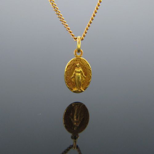fig 1. Vintage Religious Virgin Mary Miraculous Medal, circa 1960
