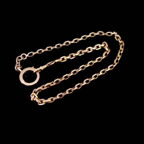Antique Chain Necklace, 18kt Rose Gold, 14in, Circa 1900