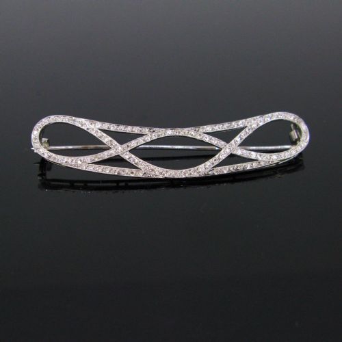 Edwardian Old Mine and Single Cut Diamonds Hair Brooch, 18kt White Gold and Platinum, Circa 1910