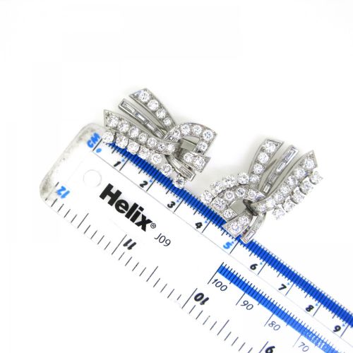 ART DECO 8CT DIAMONDS DOUBLE CLIP BY PAILLETTE PLATINUM FRANCE CIRCA 1930 - ADDITIONAL PHOTO 5